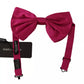 Pink Silk Adjustable Neck Bow Tie Men