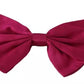 Pink Silk Adjustable Neck Bow Tie Men