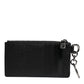 Black Calfskin Leather DG Logo Card Holder Wallet