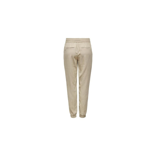 Jeans e pantaloni in viscosa beige