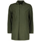 Green Polyester Men Trench Coat