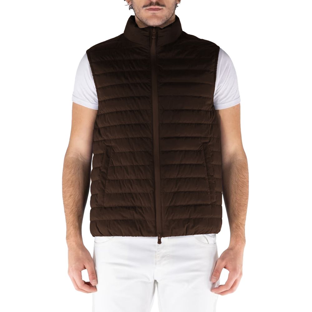 Green Polyester Men Vest