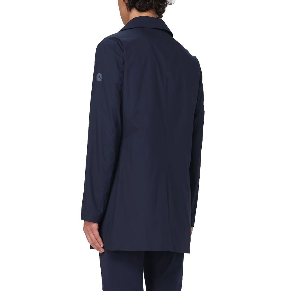 Blaue Polyester-Riciclato-Jacke