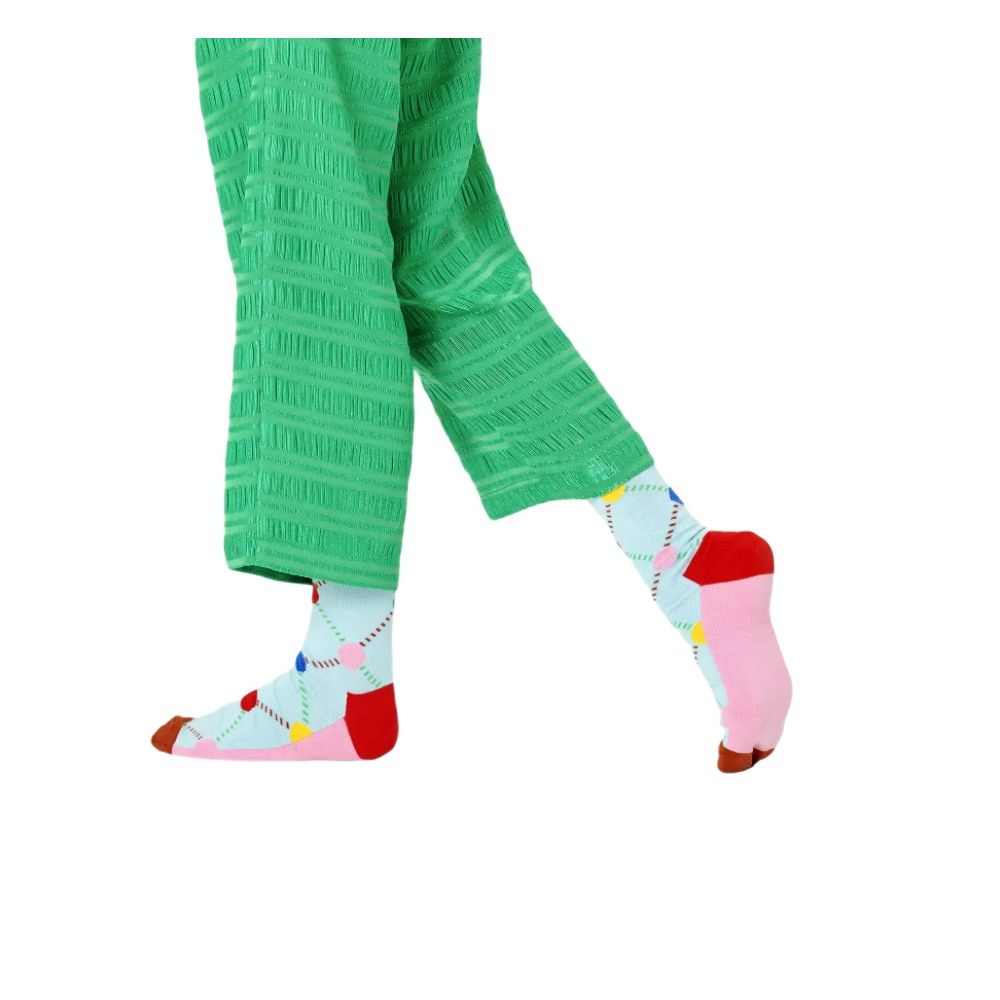 Blaue Baumwollstrumpfhose und Socken