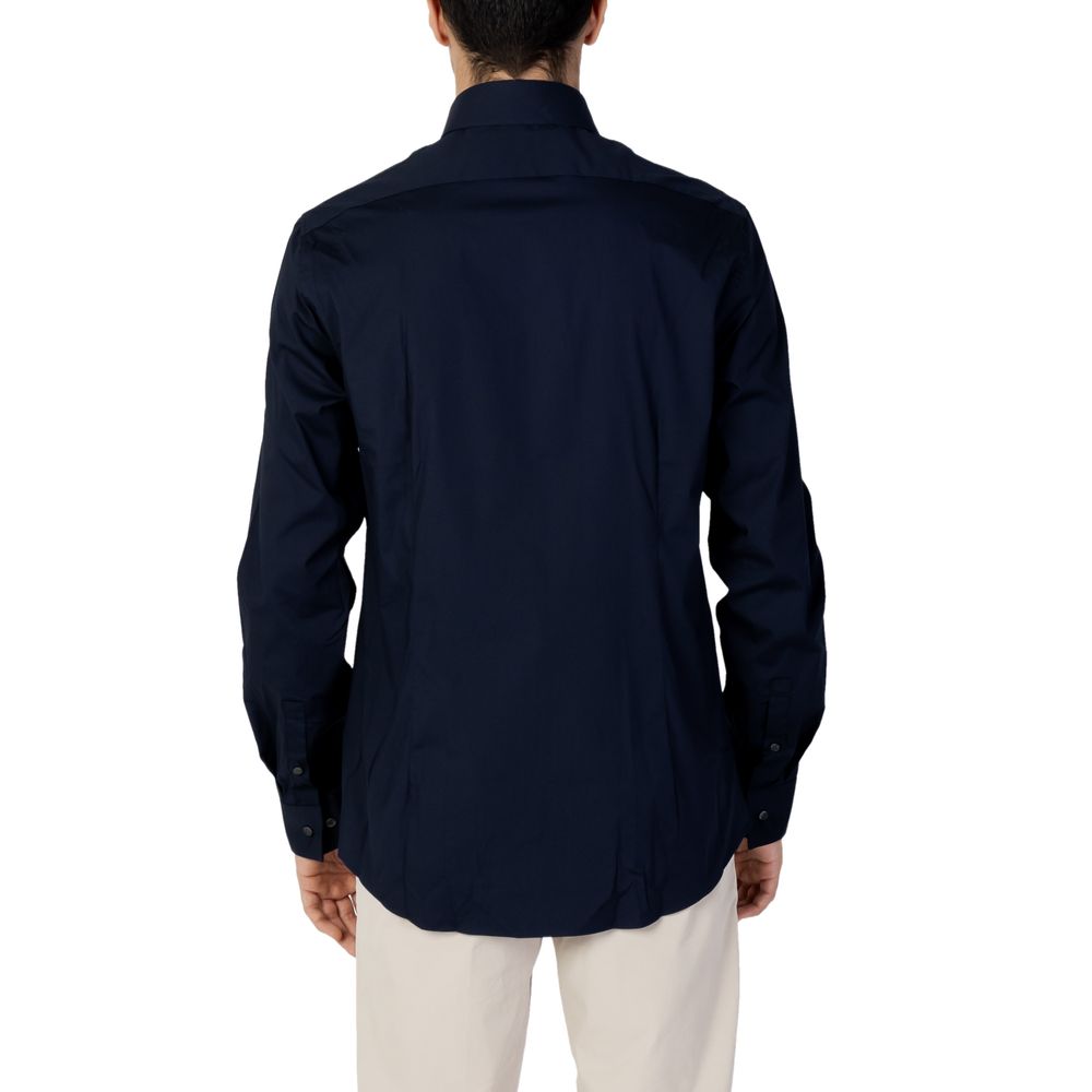 Camicia di cotone blu