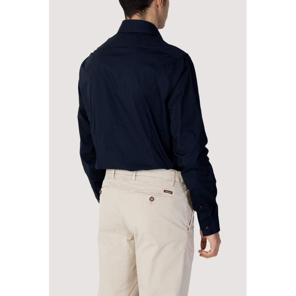 Camicia di cotone blu