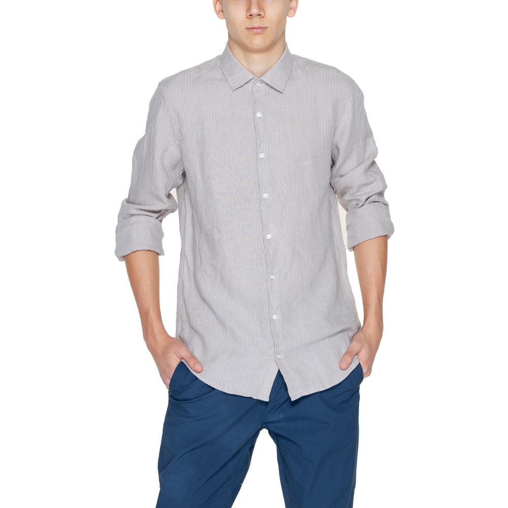 Camicia in lino beige