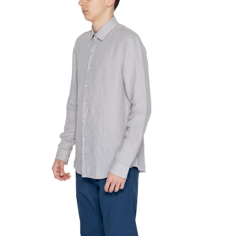 Camicia in lino beige