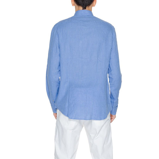 Blaues Leinenhemd