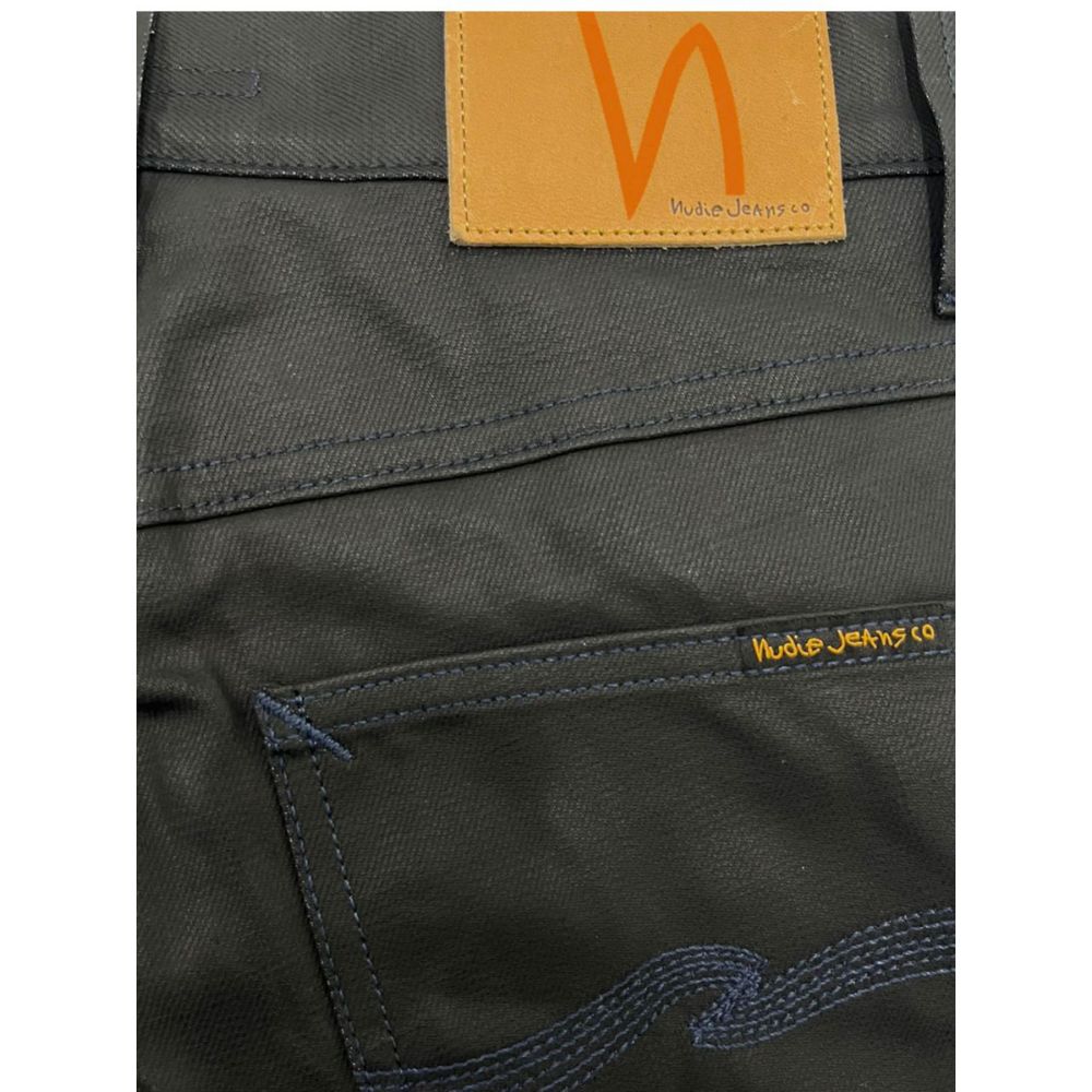 Jeans da uomo in cotone nero