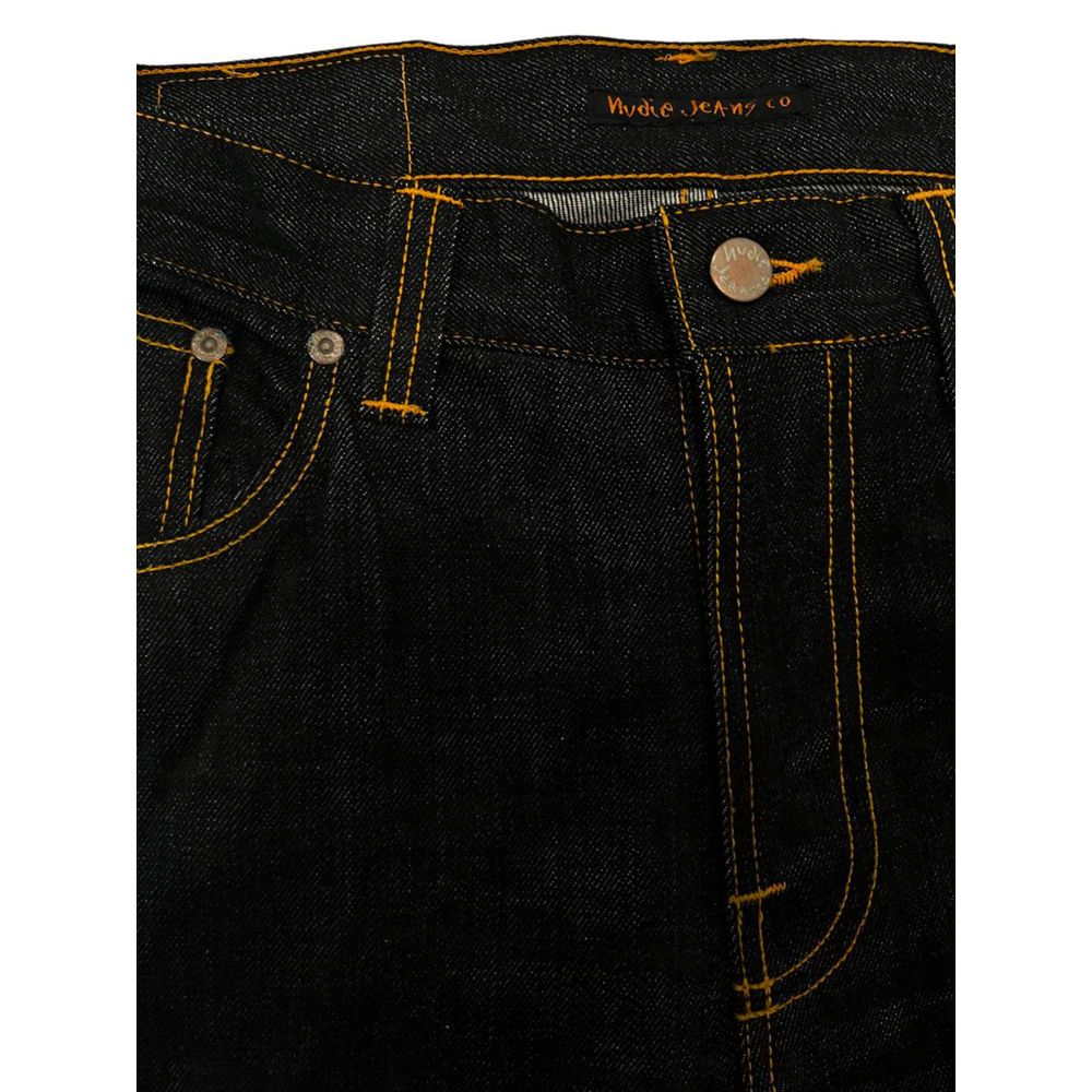 Jeans da uomo in cotone nero