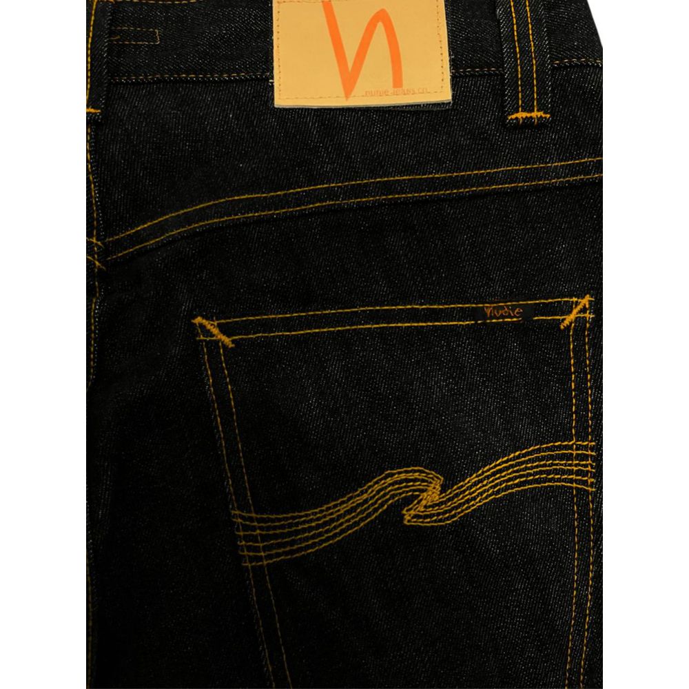 Jeans da uomo in cotone nero