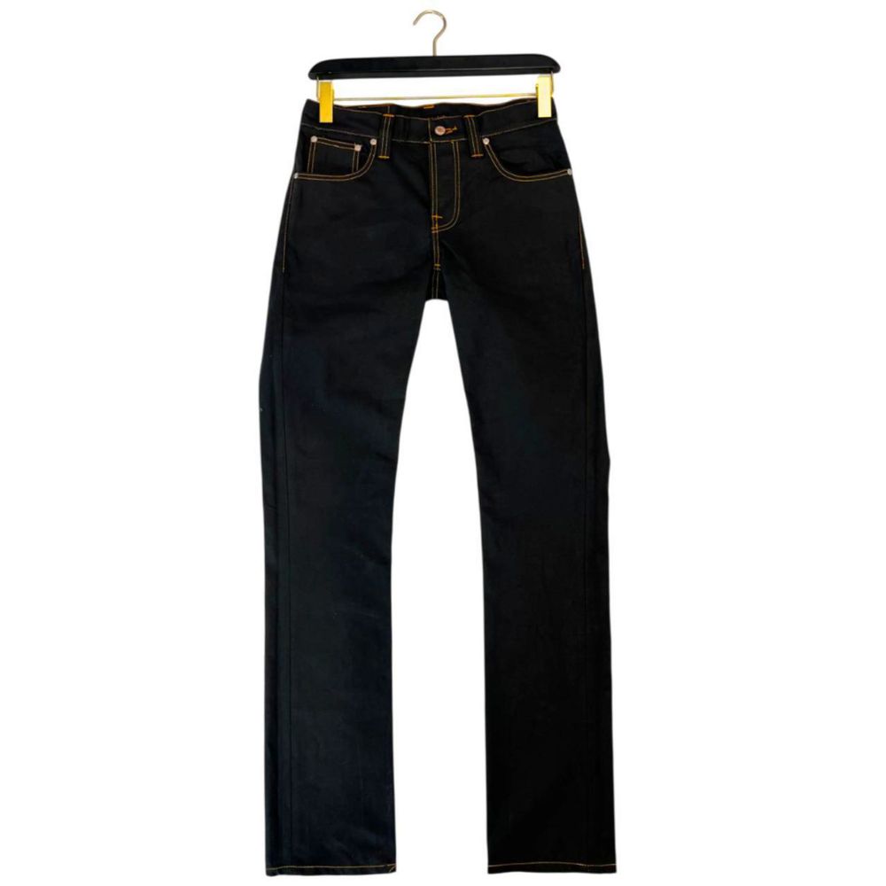 Jeans da uomo in cotone nero