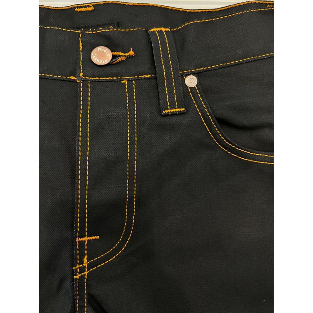 Jeans da uomo in cotone nero