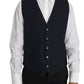 Blue Wool MARTINI Blazer Vest 2 Piece