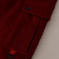 Rote Cargo-Skinny-Hose aus Cord und Baumwolle