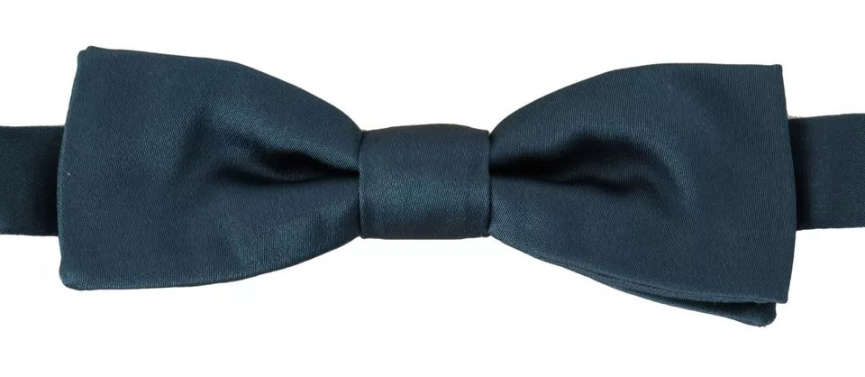 Papillon regolabile da uomo in seta al 100% blu