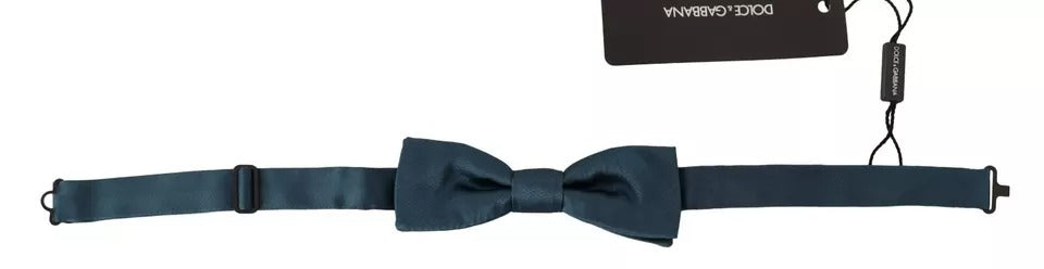 Papillon regolabile da uomo in seta al 100% blu