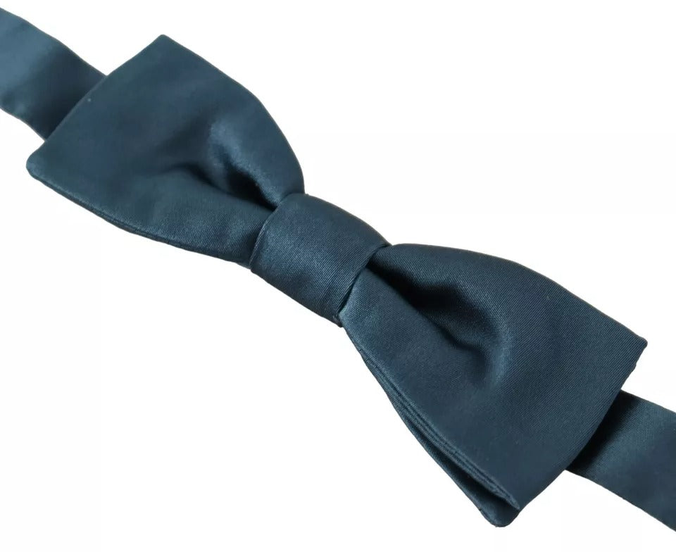 Papillon regolabile da uomo in seta al 100% blu