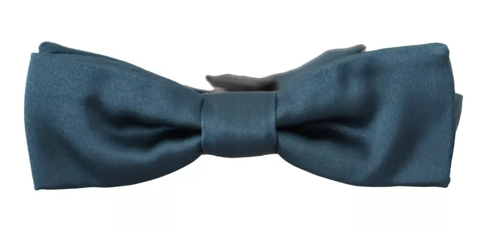 Papillon regolabile da uomo in seta al 100% blu