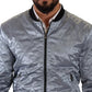 Light Blue Bomber Coat Men Jacket