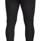 Graue Skinny-Hose aus Viskose mit Chevron-Muster