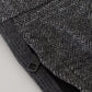 Graue Skinny-Hose aus Viskose mit Chevron-Muster