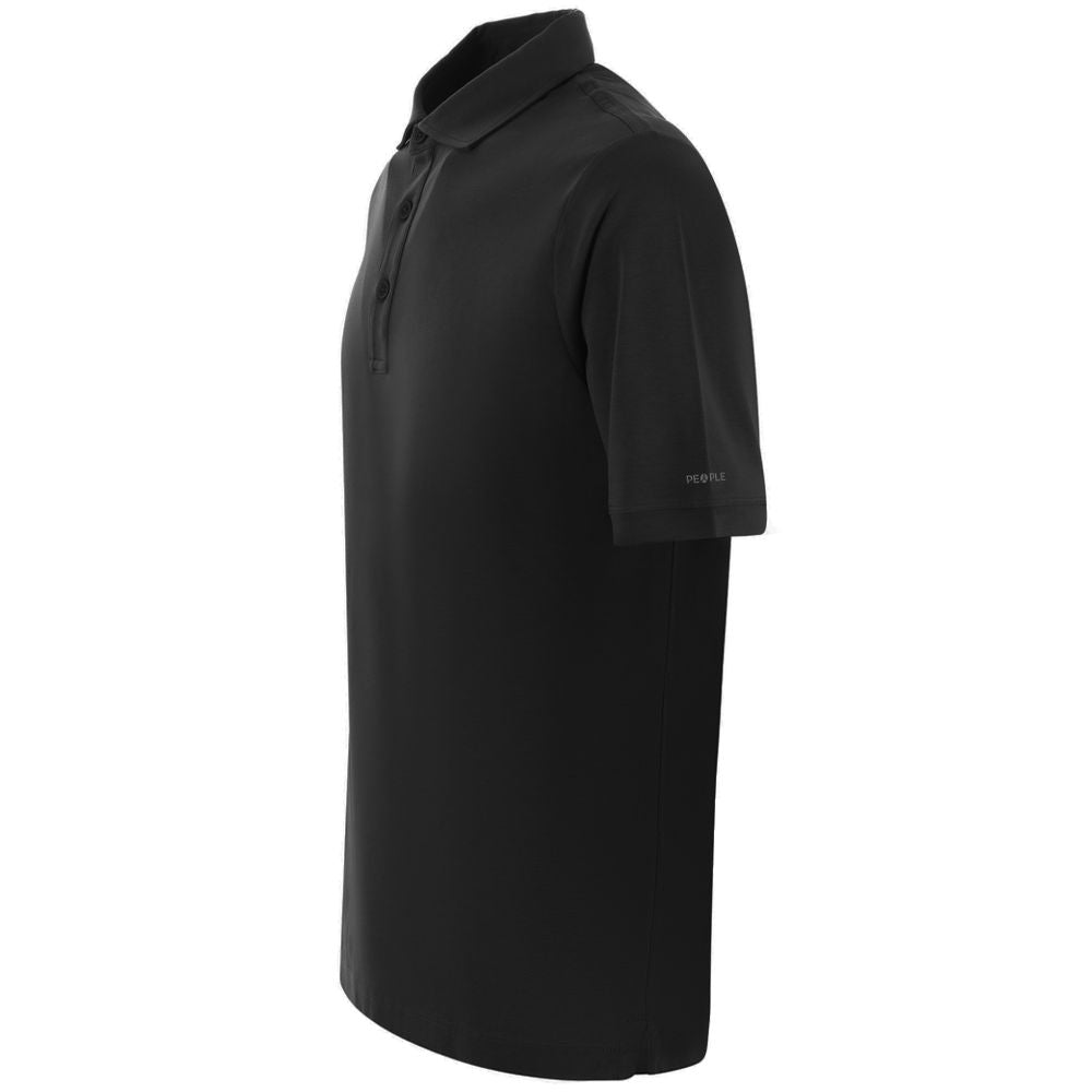 Schwarzes Poloshirt aus Baumwolle