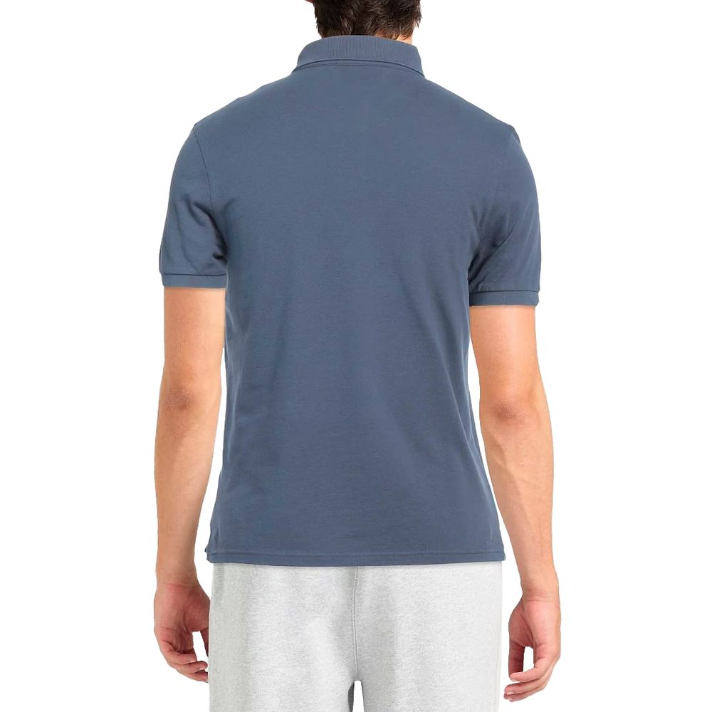 Blaues Poloshirt aus Baumwolle