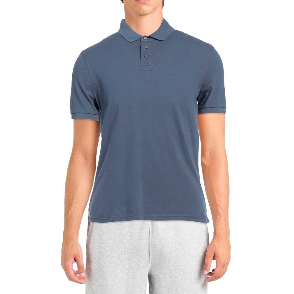 Blaues Poloshirt aus Baumwolle