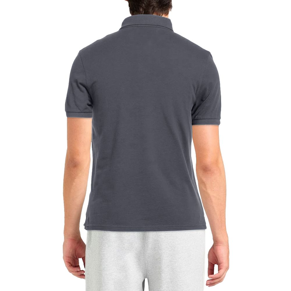 Graues Poloshirt aus Baumwolle