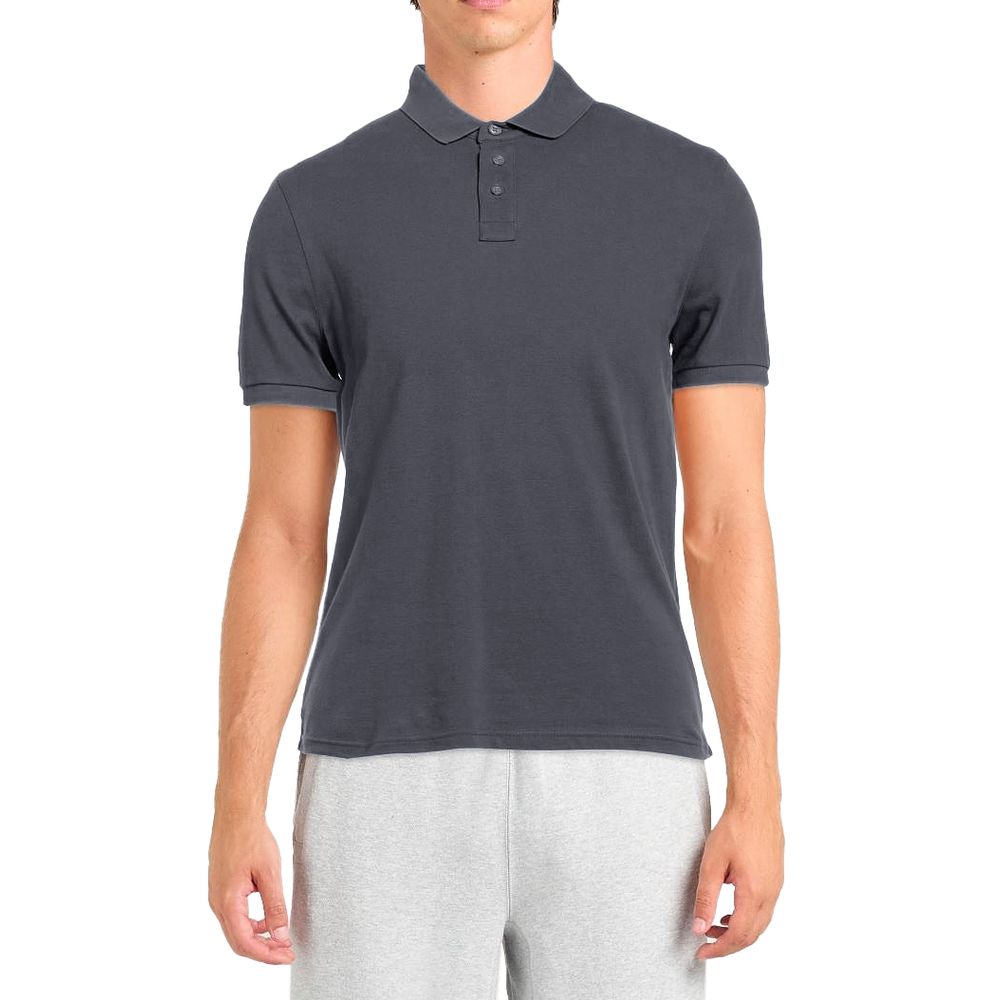Graues Poloshirt aus Baumwolle