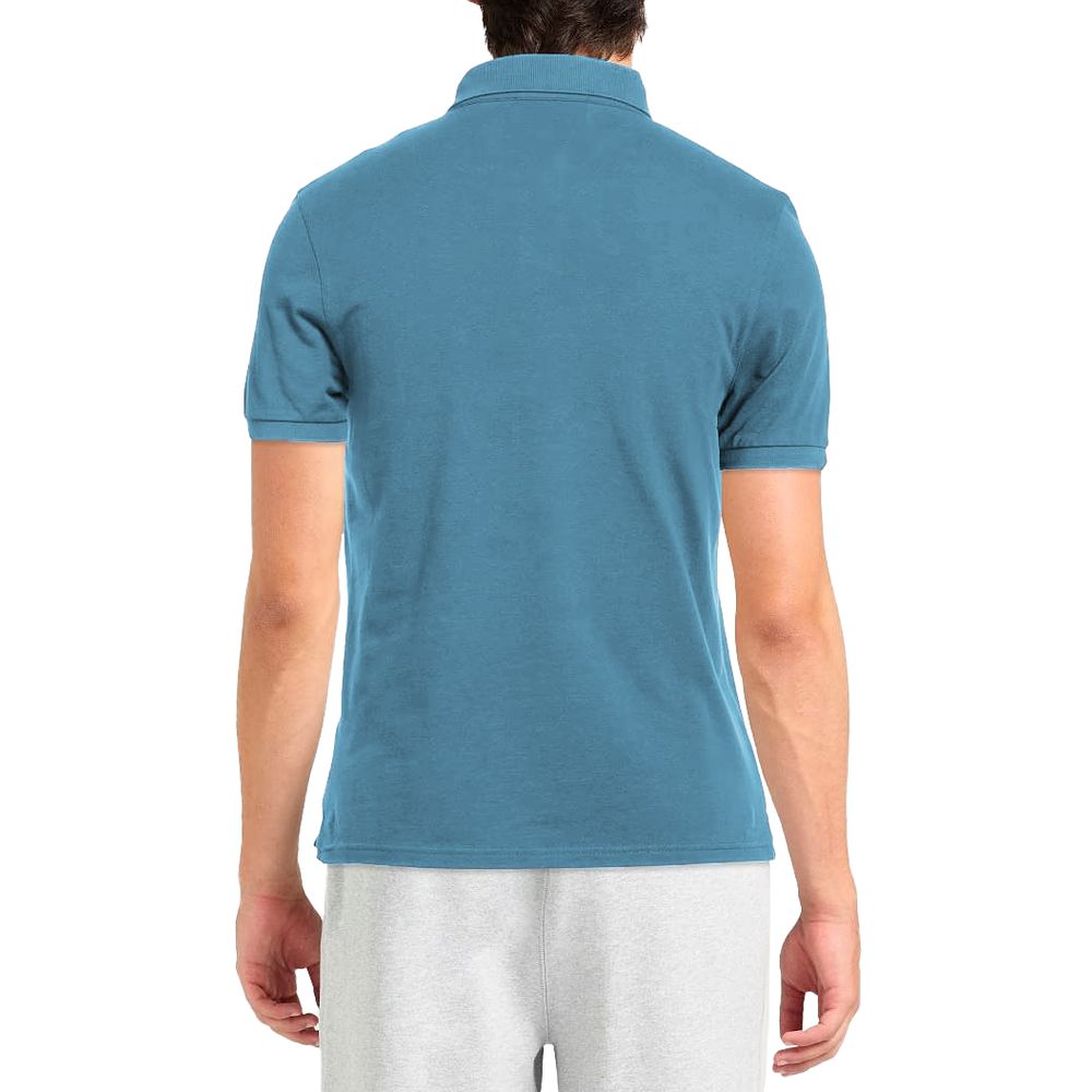 Hellblaues Poloshirt aus Baumwolle