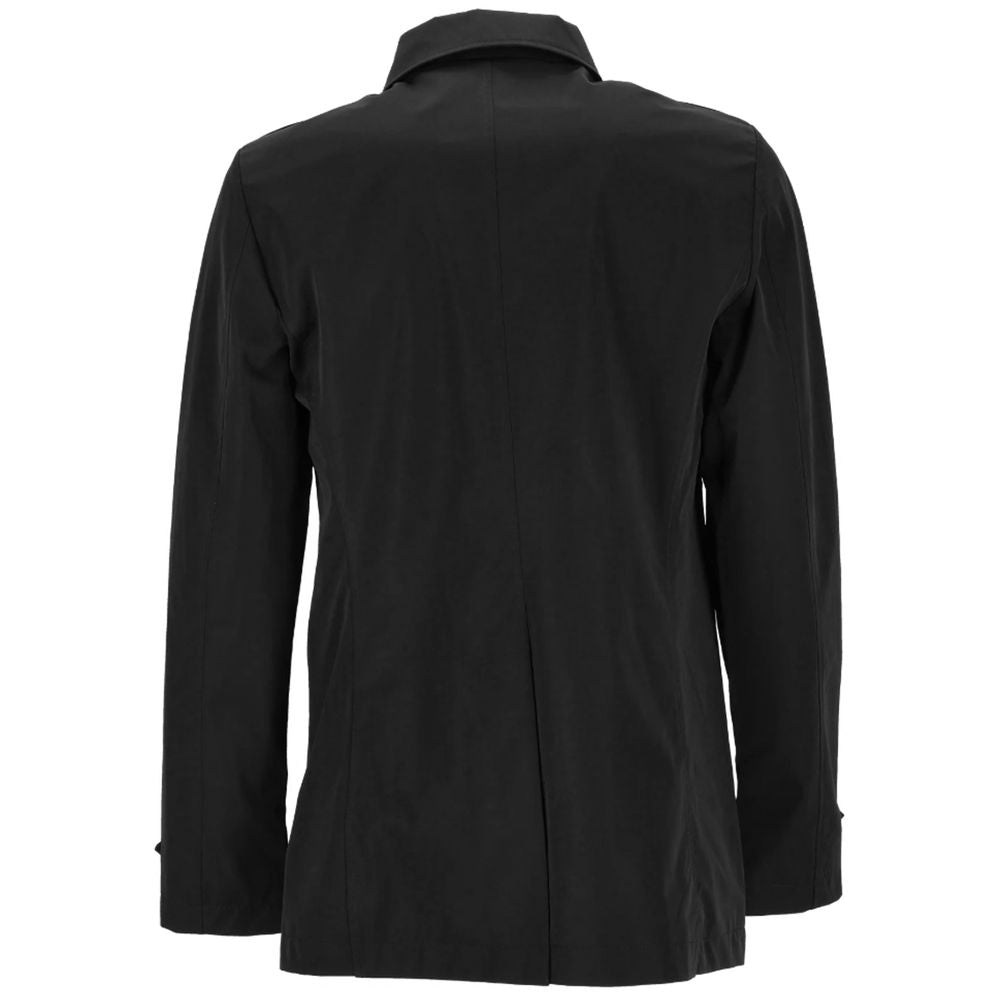 Schwarze Polyesterjacke