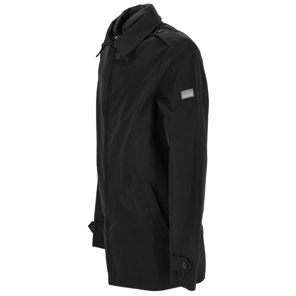 Schwarze Polyesterjacke