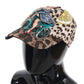 Elegante berretto da baseball leopardato con paillettes