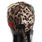 Elegante berretto da baseball leopardato con paillettes