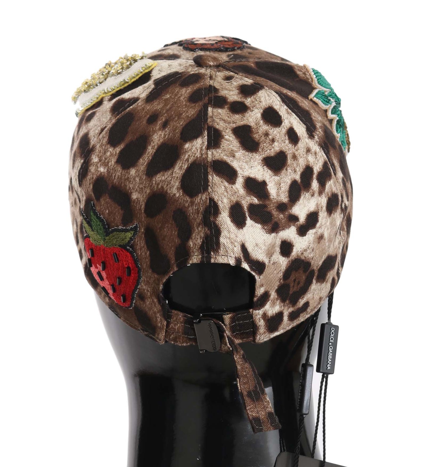 Elegante berretto da baseball leopardato con paillettes