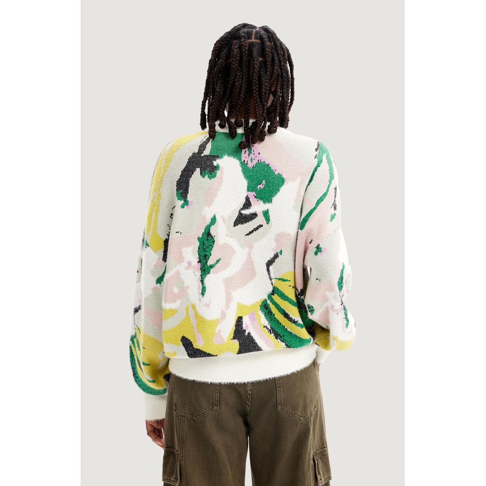Cremefarbener Pullover aus Polyamid