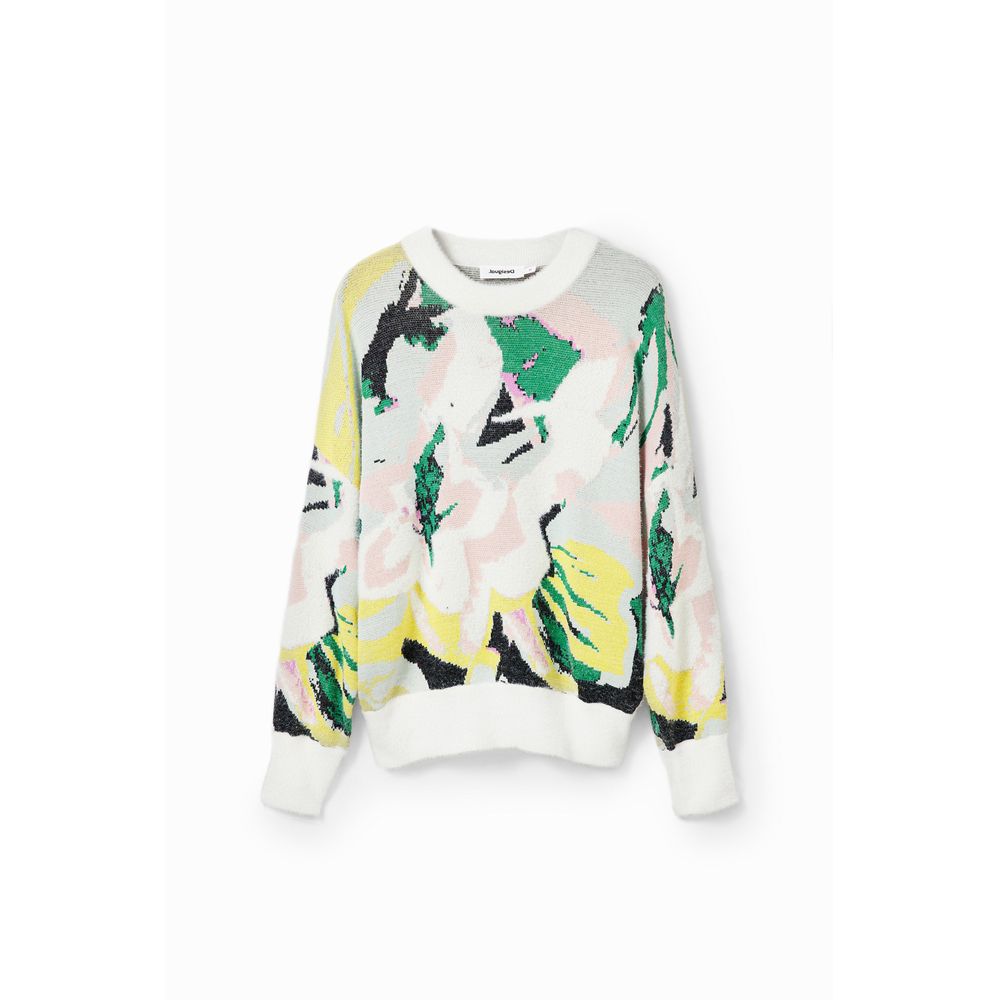 Cremefarbener Pullover aus Polyamid