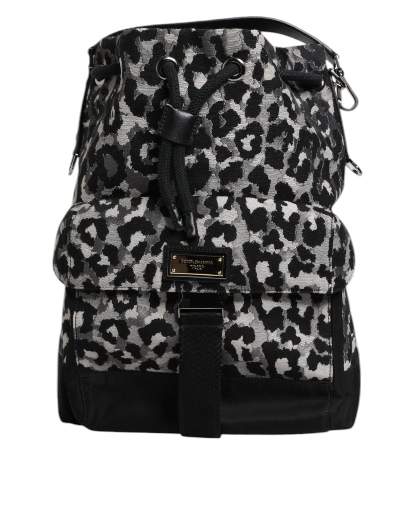 Borsa a tracolla Hobo Jacquard leopardata multicolore