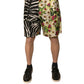 Dolce & Gabbana Multicolor Patchwork Silk Men Chino Shorts