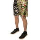 Dolce & Gabbana Multicolor Patchwork Silk Men Chino Shorts