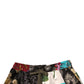 Mehrfarbige Patchwork-Cargo-Bermudashorts