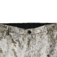 Goldfarbene Jacquard-Anzughose für Herren mit Blumenmuster