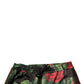 Schwarze Jogginghose aus Polyester mit Blumenmuster