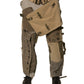 Mehrfarbige rekonstruierte Flight Cargohose