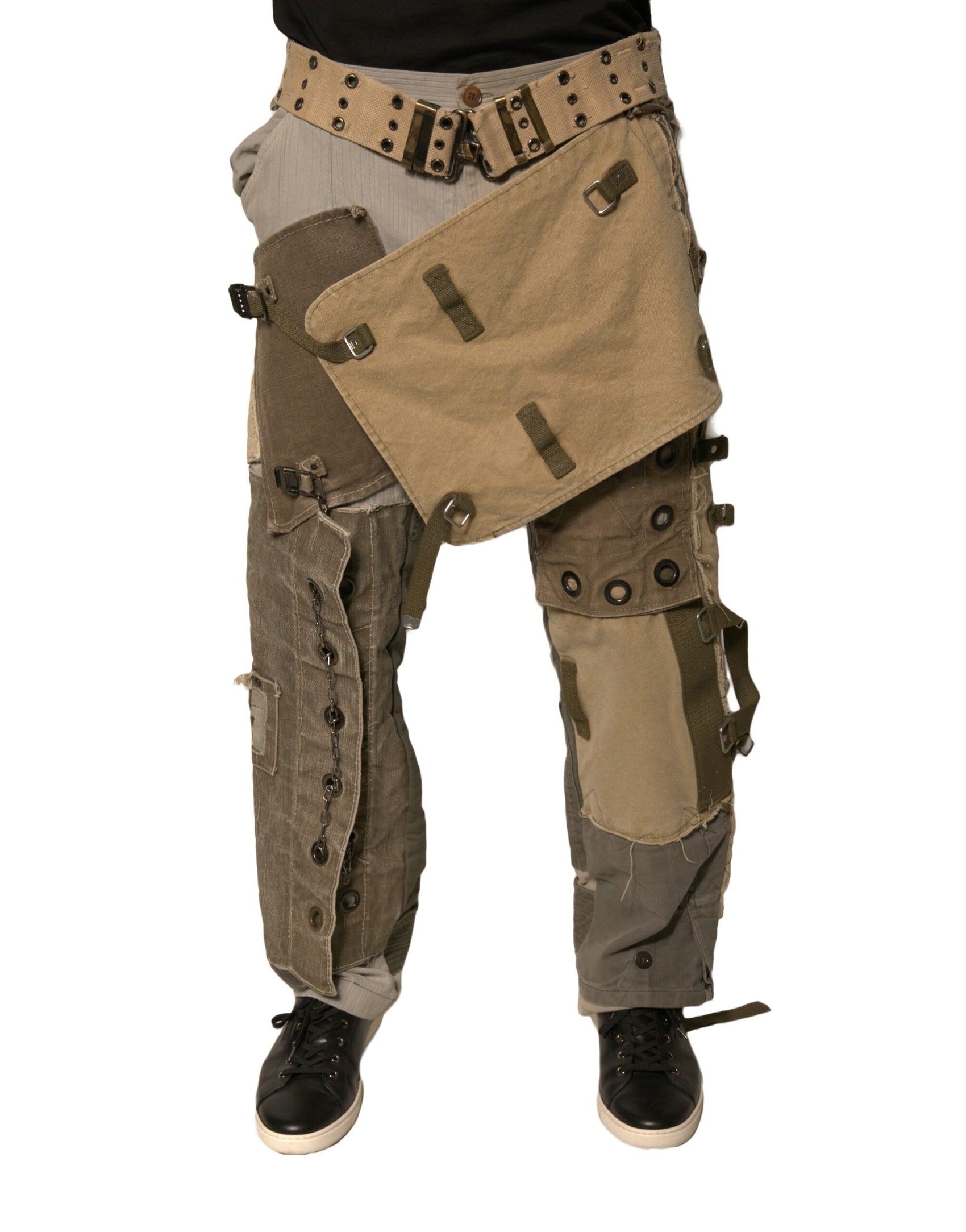 Mehrfarbige rekonstruierte Flight Cargohose