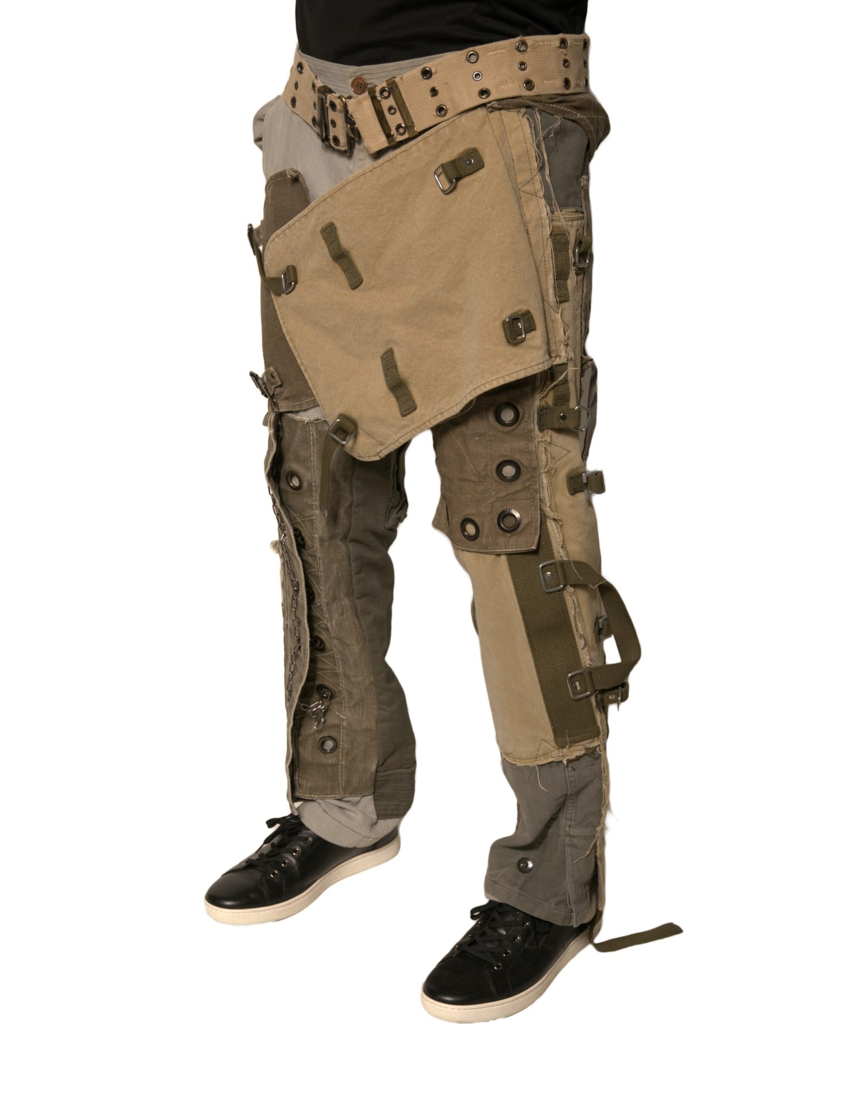 Mehrfarbige rekonstruierte Flight Cargohose