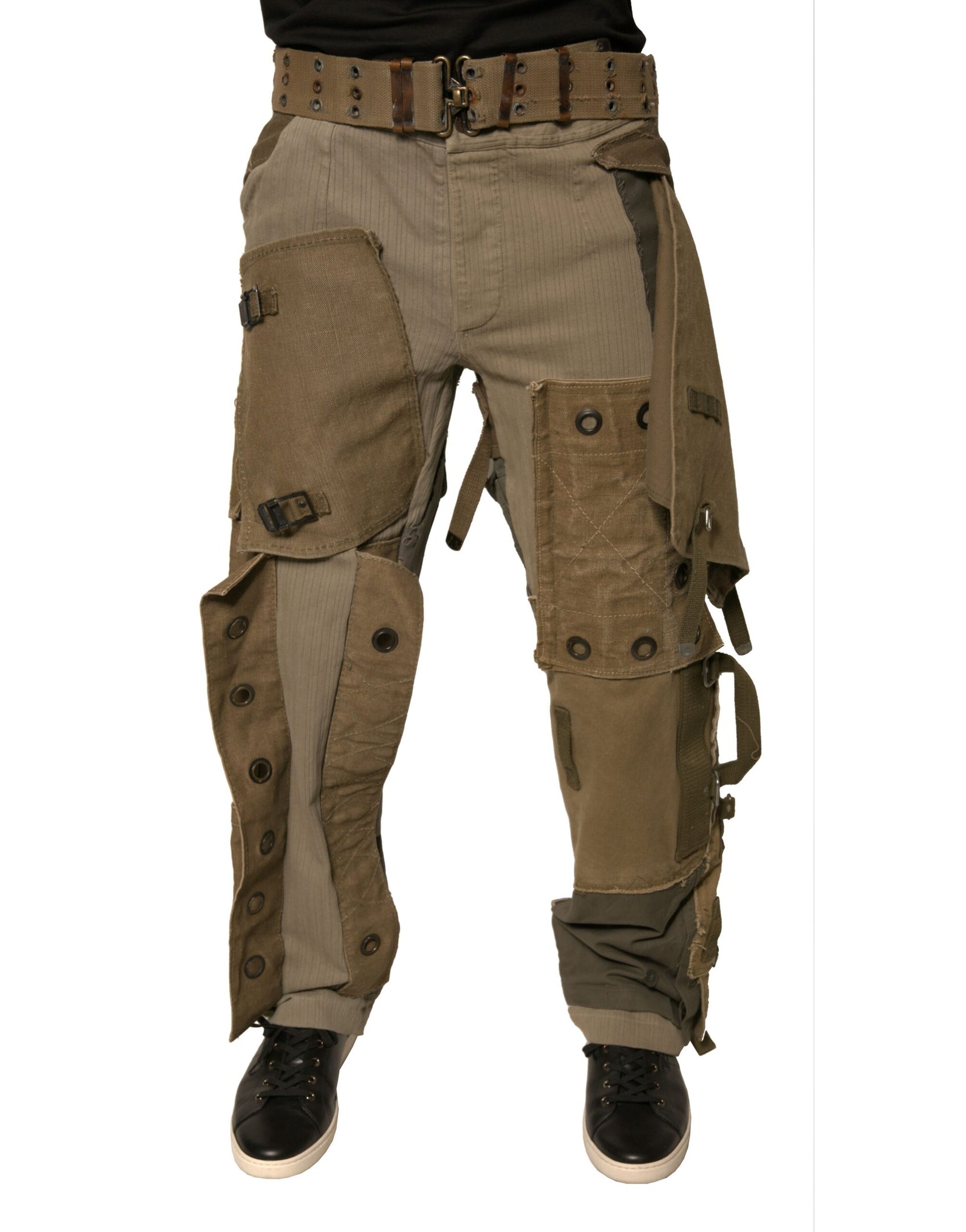 Mehrfarbige rekonstruierte Flight Cargohose